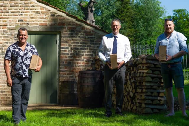 Paul Burrell (left) pictured with Jon Thornes and Tristen Jørgensen EMN-210628-171204001