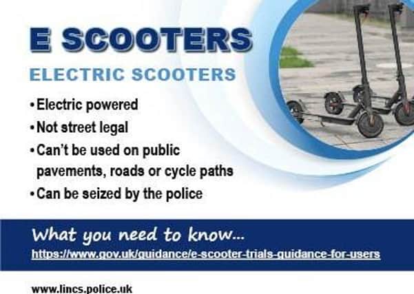 Guidance on using E Scooters in Lincolnshire. EMN-210107-130651001
