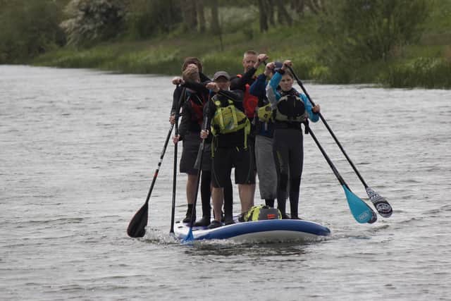 Slea Paddlers will be paddling the board 50km down the River Witham. EMN-210107-131520001