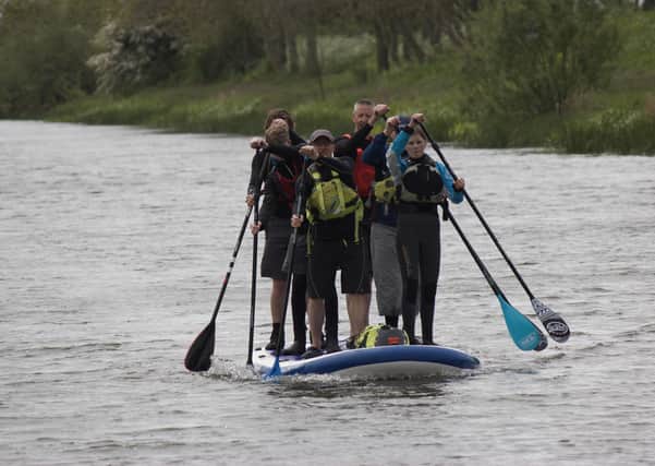 Slea Paddlers will be paddling the board 50km down the River Witham. EMN-210107-131520001