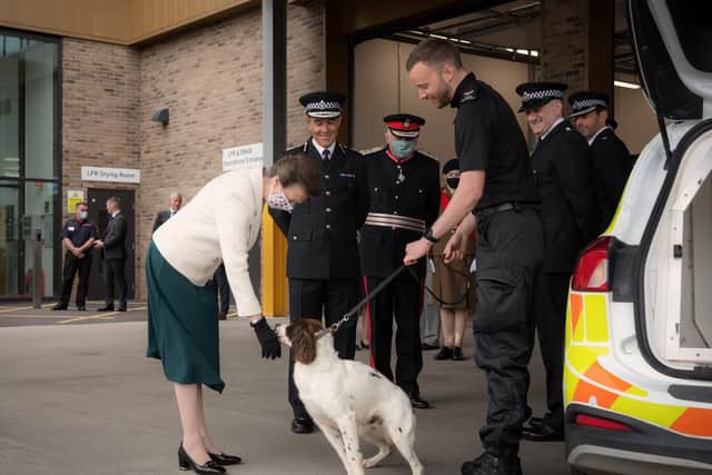 The Princess Royal meets Sgt Tom Richardson and PD Frankie.