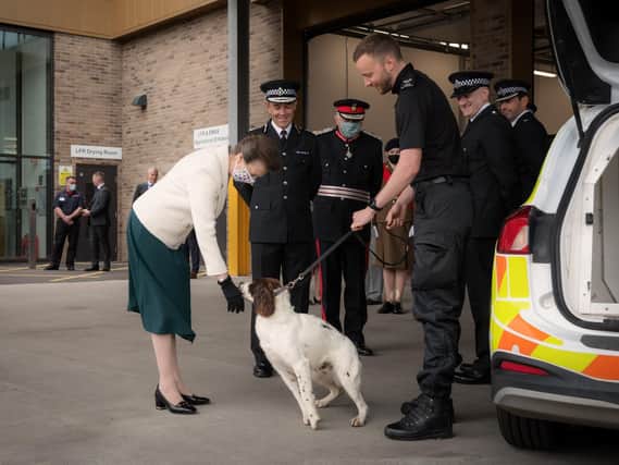 The Princess Royal meets Sgt Tom Richardson and PD Frankie.