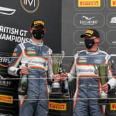 Lewis and Stewart on the podium.