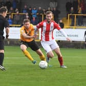 Shane Byrne battles United in 2017.