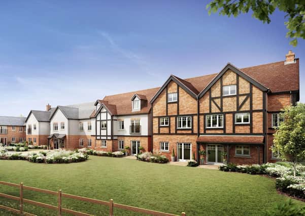 Artists impression of the rear view of the Gibson Court retirement living development.