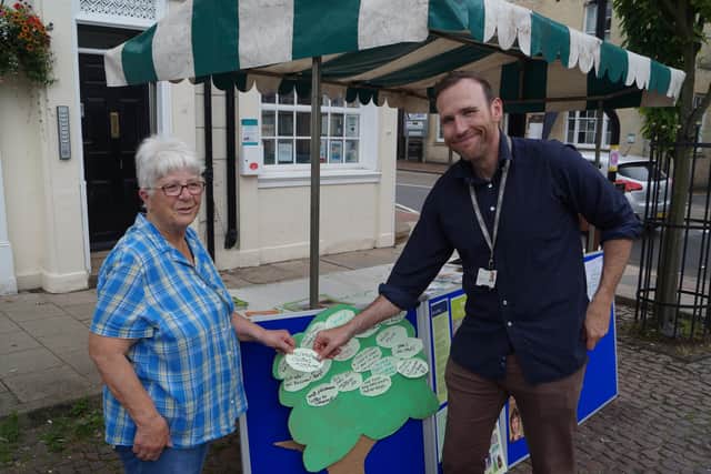 Stephen Leary from West Lindsey helped people make their pledge on sustainable living EMN-210507-133243001