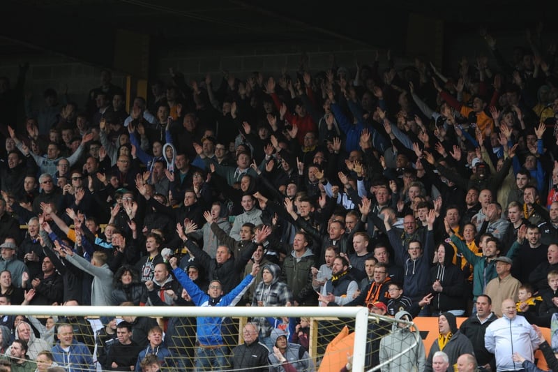 Boston United fans at York Street.