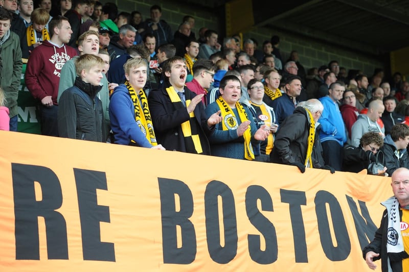 Boston United fans at York Street.
