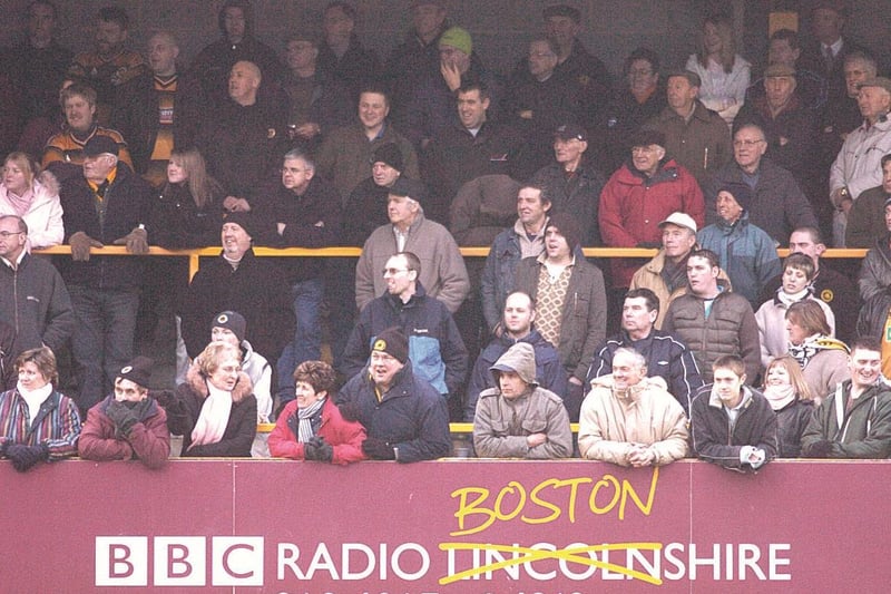 Boston United fans at York Street.