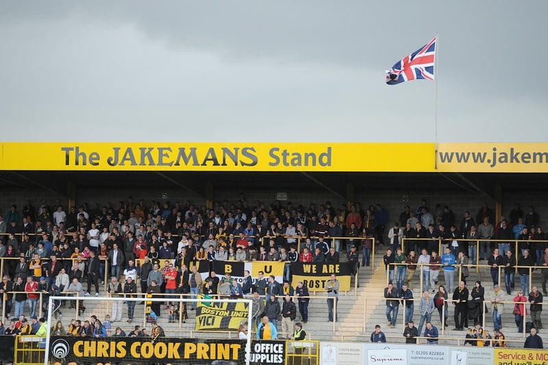 Boston United fans at York Street.