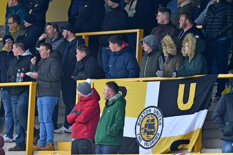 Boston United fans at York Street.