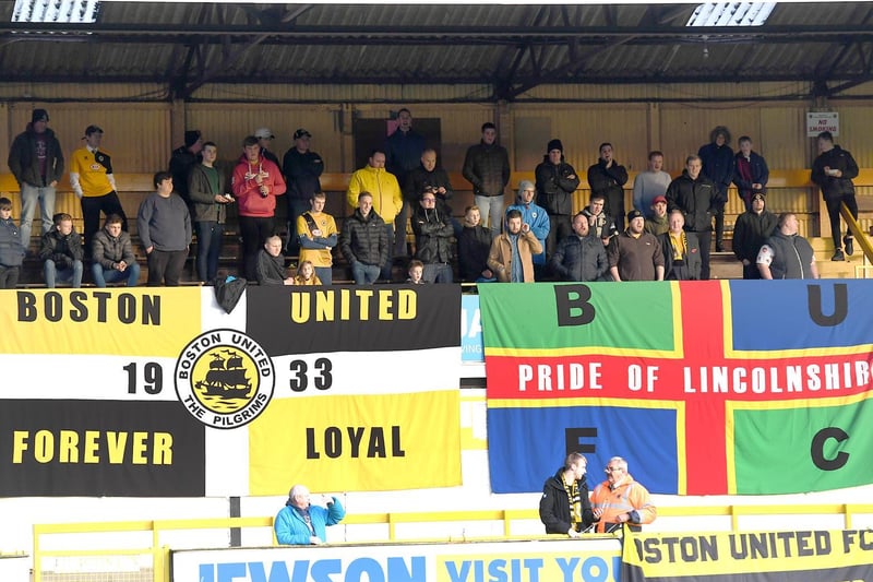 Boston United fans at York Street.