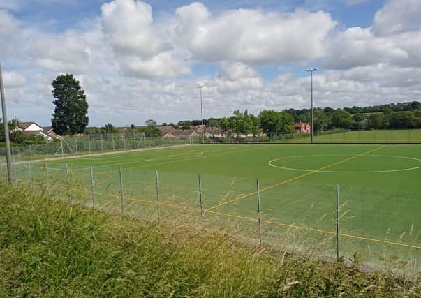 The new pitch at the London Road sports ground.