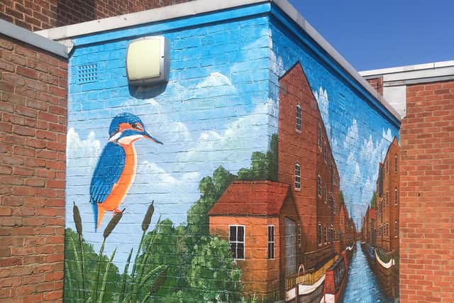 The mural at the Riverhead Theatre in Louth.