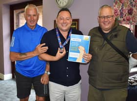 James Chatwin (centre) pictured with his brothers Dale (left) and Melvin (right) at Lindsey Lodge