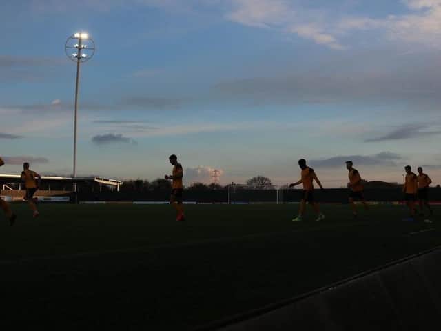 The lights are in place for pre-season. Photo: Oliver Atkin