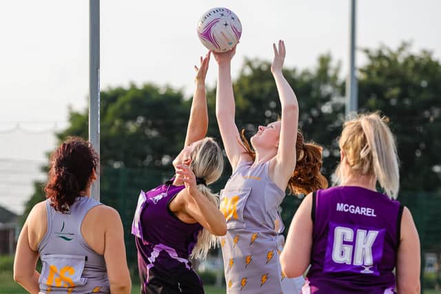 Boston Netball League action. Photo: David Dales