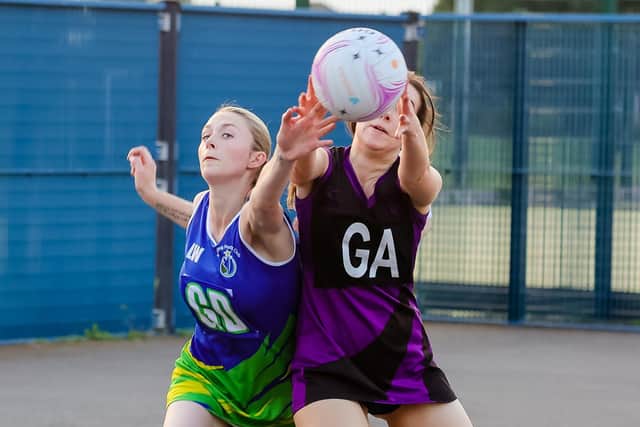 Boston Netball League action. Photo: David Dales