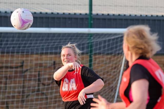 Boston Netball League action. Photo: David Dales