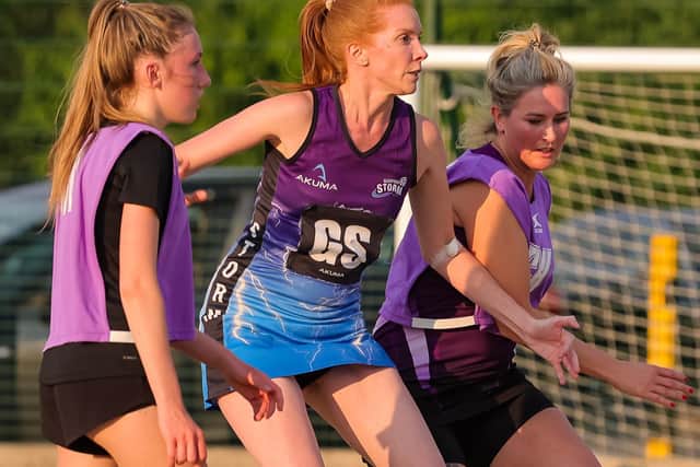 Boston Netball League action. Photo: David Dales