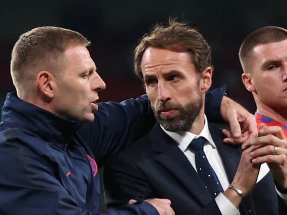Jones and Southgate after defeat to Italy. Photo: Getty Images