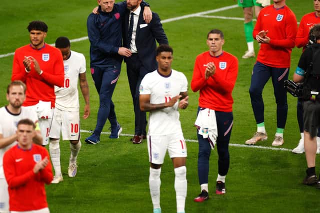 Jones and Southgate after defeat to Italy. Photo: Getty Images