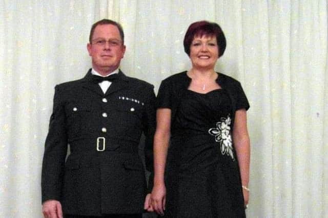 Flying Officer (RAFAC) Nigel ‘Nige’ Price and his wife Terri.