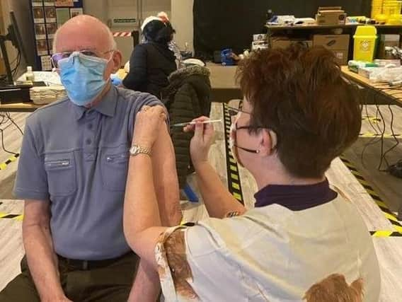 John Sampson, 80, of Skegness, became the first patient in Skegness to receive the Covid-19 vaccine from advanced nurse practitioner Jane Spence, of Orby, who had come out of retirement to help. Now is the final push to get the county vaccinated ahead of Freedom Day.