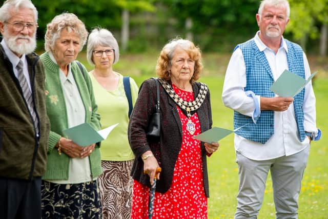 The unveiling was attended by representatives of several organisations from the town. Picture: John Aron Photography.