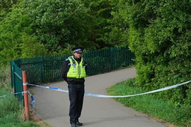 Police at the scene in New Waltham in April 2019. (Photo: Grimsby News & Pictures).