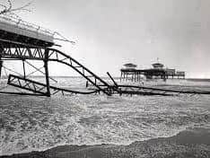 Much of Skegness Pier was lost to a storm in 1978.