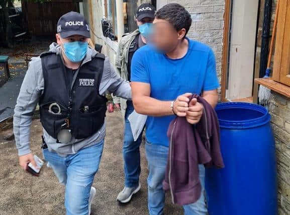 The arrests in Huddersfield.
