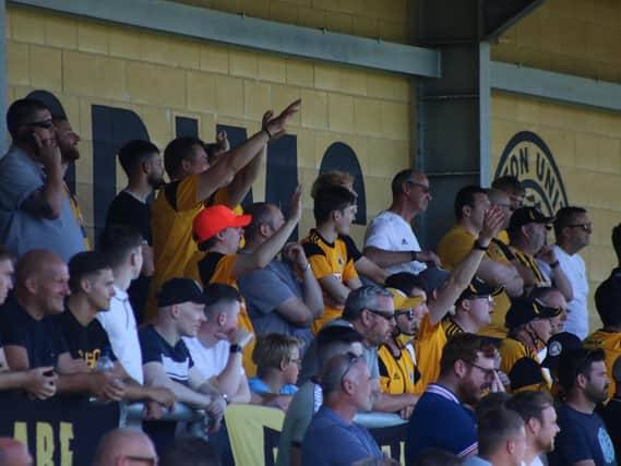 Fans in the Town End. Photo: Oliver Atkin