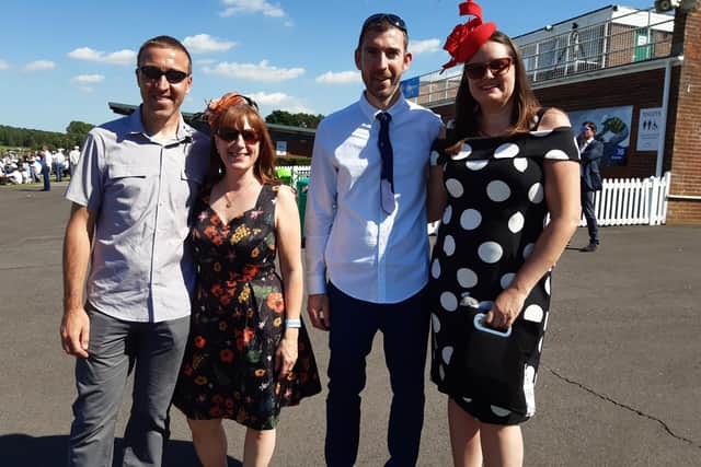 Zoe dean and Ross Raithby from Horncastle with Andy Raithby and Kate Rouse from the West Midlands EMN-210718-110347001