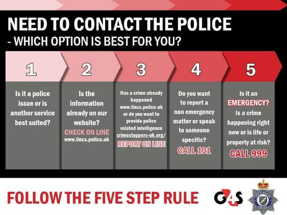 Lincolnshire Police's Five Step Rule.