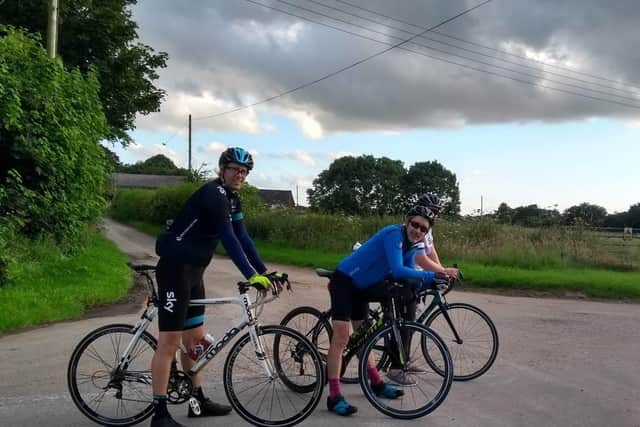 The breakaway group heading for the hills on a more advanced ride. EMN-210720-120832001