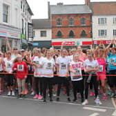The scene in the Market Place at a previous Louth Run For Life event in 2017.