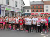 The scene in the Market Place at a previous Louth Run For Life event in 2017.
