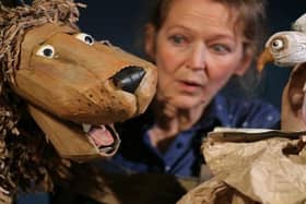 Characters that are part of Lempen Puppets from their current show 'Cardboard Carnival'