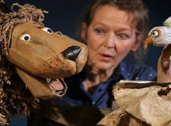 Characters that are part of Lempen Puppets from their current show 'Cardboard Carnival'