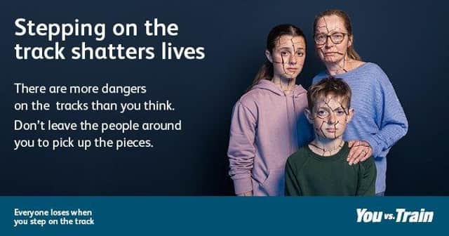 The latest Network Rail campaign after a survey revealed 41% of adults in the East Midlands would step onto railway tracks to retrieve their mobile phone. EMN-210720-110038001