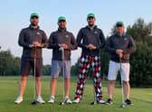 The foursome from Horbling Hackers at the start of their fundraiser.
