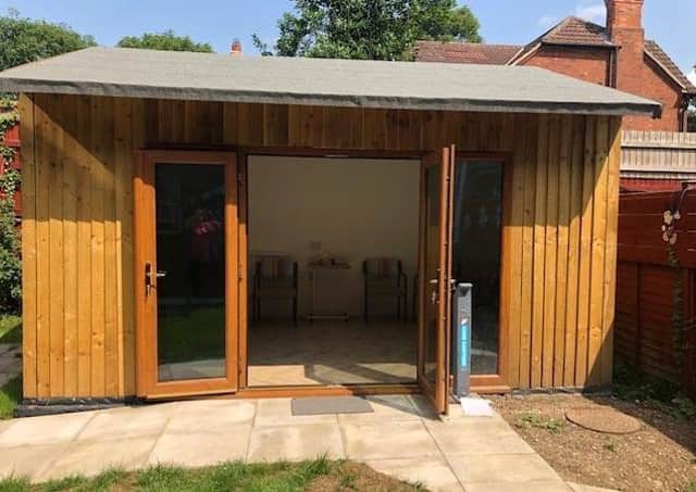 The 'cosy cabin' at Ashdene Care Home.