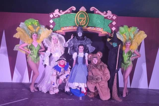 The cast of Wizard of Oz - the Panto.