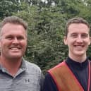 Kallum Burrell with coach John Lee.