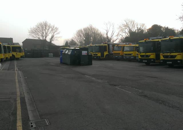 NKDC's old dustbin lorry depot on Lincoln Road in Metheringham prior to the operations moving to a new site on the industrial park off Moor Lane.. EMN-160415-162721001