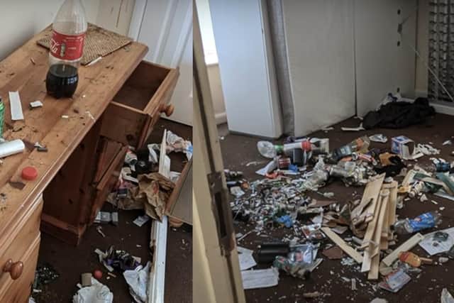 The awful state of the property when police raided it
