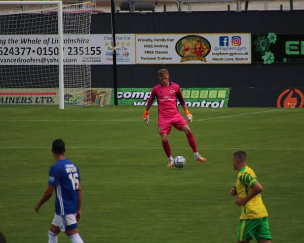 Keeper George Sykes-Kenworthy played on trial on Saturday. Photo: Oliver Atkin