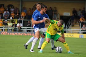 Jake Wright (snr) in action against Norwich. Photo: Oliver Atkin