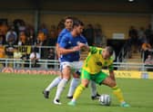 Jake Wright (snr) in action against Norwich. Photo: Oliver Atkin